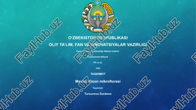 inson mikroflorasi — PPTX