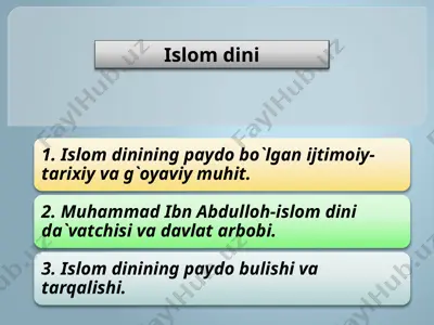 islom dini — PPTX