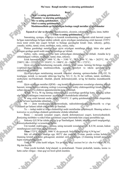 titan va uning qotishmalari — DOCX