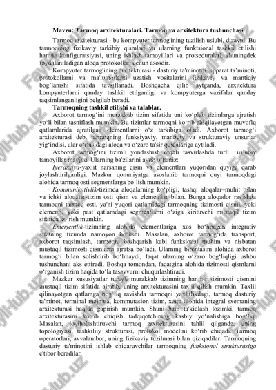 tarmoq arxitekturalari — DOCX