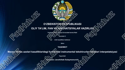 nafas azolari kasalliklaridagi funksional instrumental tekshiruvlar natijalari interpetatsiyasi — PPTX