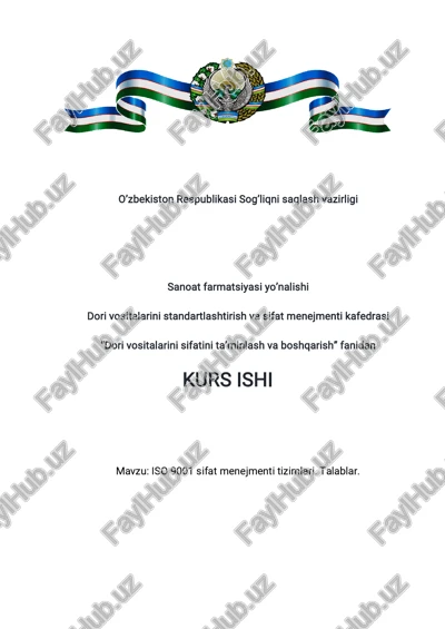 iso 9001 sifat menejmenti tizimlari — PDF