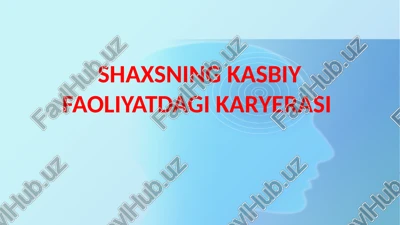 karyera tushunchasi — PPTX