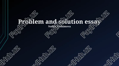 problem and solution essay — PPTX