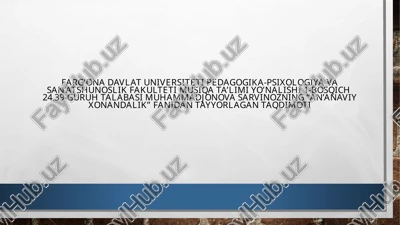 musiqa ta'limi yo’nalishi — PPTX