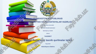 zamonaviy texnik qurilmalar tahlili — PPTX