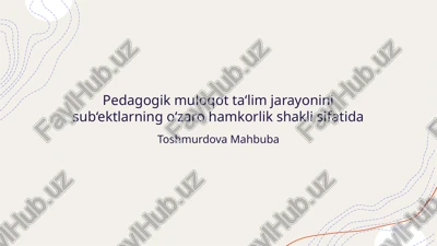pedagogik muloqot — PPTX