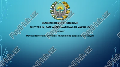 suicidal fikrlashning o'ziga xos xususiyati — PPTX
