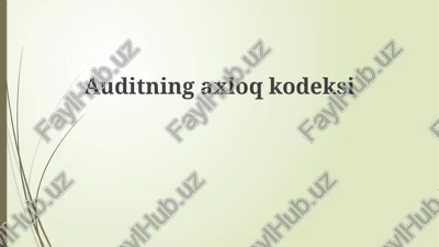 auditningaxloqkodeksi — PPTX