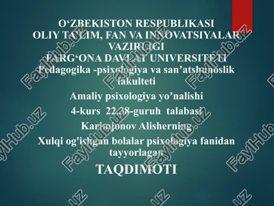 addiktiv xulq va qaramliklar psixologiyasi — PPTX