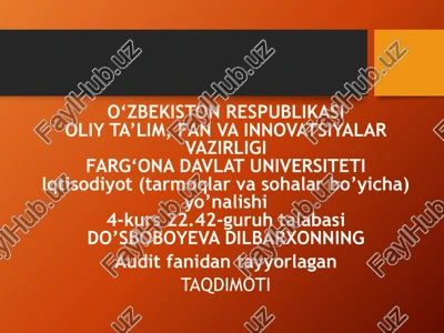 audit ta'limi — PPTX
