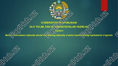 innovatsion iqtisodiy o'sishning irlandiya tajribasi — PPTX