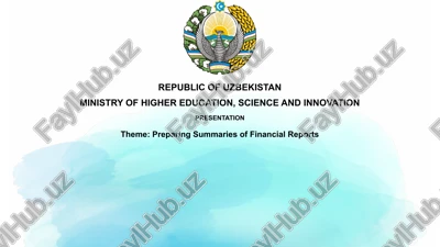 financial report summarization — PPTX