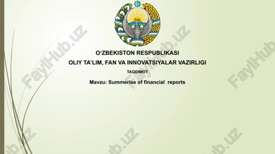 summeriseof financial reports — PPTX