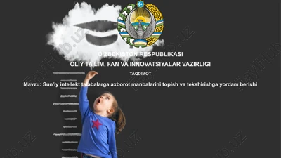 sun’iy intellekt talabalarga axborot manbalarini topish va tekshirish — PPTX