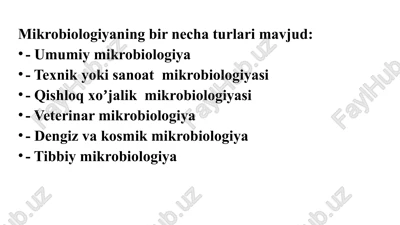 tibbiyot mikrobiologiyasi — PPTX