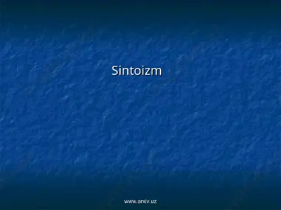 sintoizm — PPT
