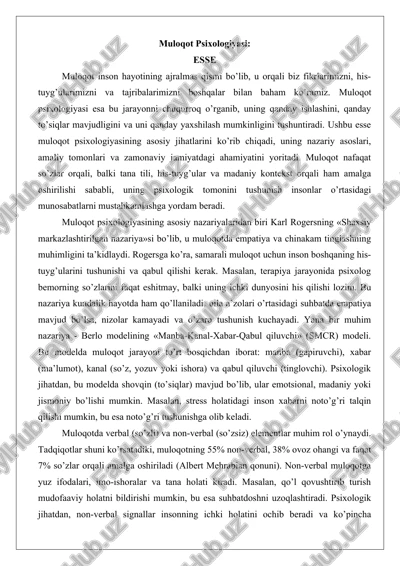 muloqot psixologiyasi — DOCX