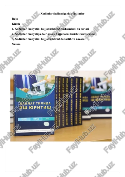 xodimlar faoliyatiga doir hujjatlar — DOCX