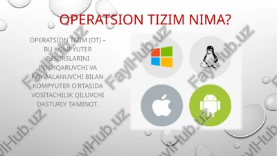 operatsion tizim — PPTX