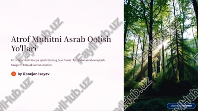 atrof muhitni asrab qolish — PDF
