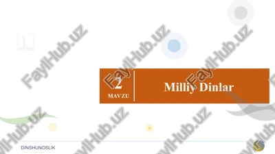 milliy dinlar — PPT