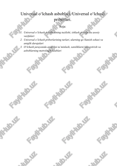 universal o‘lchash asboblari — DOCX