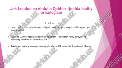 jek london va abdulla qahhoriy — PPTX