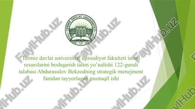 korxonalarda innovatsion faoliyatning tashkiliy strategiyasi — PPTX