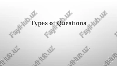 types of questions — PPTX