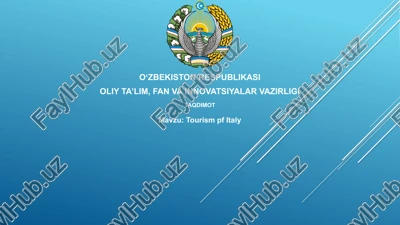 tourism pf italy — PPTX