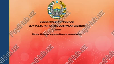 umurtqa pog'onasining tug'ma anomaliyalari — PPTX