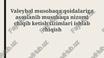 musobaqa qoidalari va tashkilotchilar majburiyatlari — PPTX
