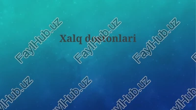 xalq eposlari — PPTX