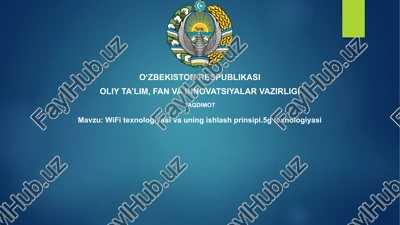 wi-fi texnologiyasi — PPTX