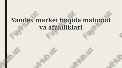 yandex market — PPTX