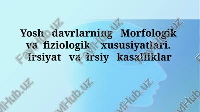 yosh daraxtlarning morfologik va fiziologik xususiyatlari — PPTX