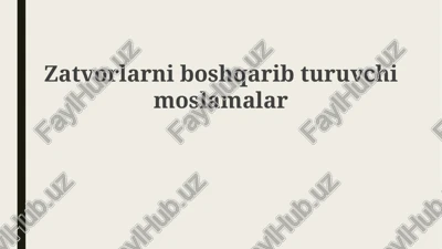kran aktuatorlarining turlari — PPTX