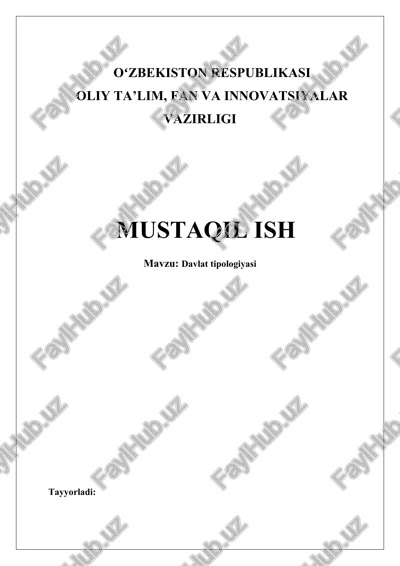 davlat tipologiyasi — DOCX