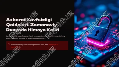 axborot xavfsizligi qoidalari: zamonaviy dunyoda himoya kaliti — PPTX