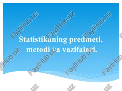 statistika — PPTX
