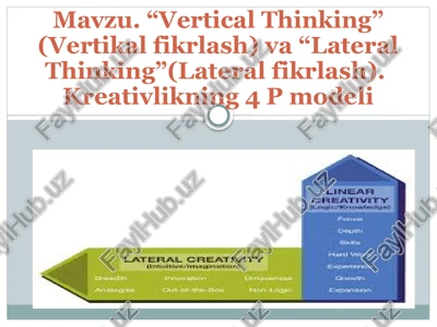 vertical thinking, lateral thinking — PPTX