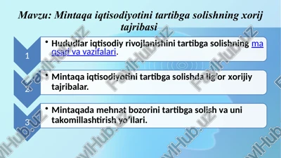 mintaqaiqtisodiyotinitartibgasolishningxorijtajribasi — PPTX