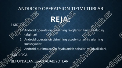 android operatsion tizimi — PPTX