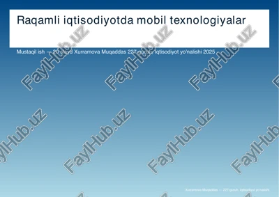 raqamli iqtisodiyotda mobil texnologiyalar — PDF