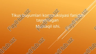 kiyim nuqsonlari.kiyim nuqsonlarining sinflanishi. — PPTX