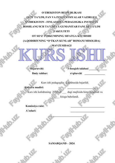 ot so‘z turkumining sifatga kuchishi — DOC