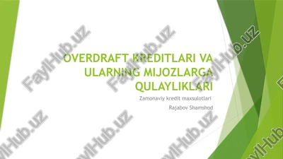 overdraft kreditlari — PPTX