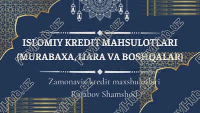 islomiy kredit mahsulotlari — PPTX