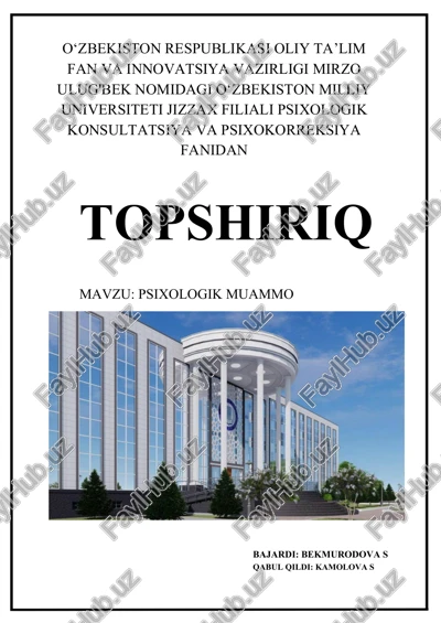 psixologik muammo — PDF